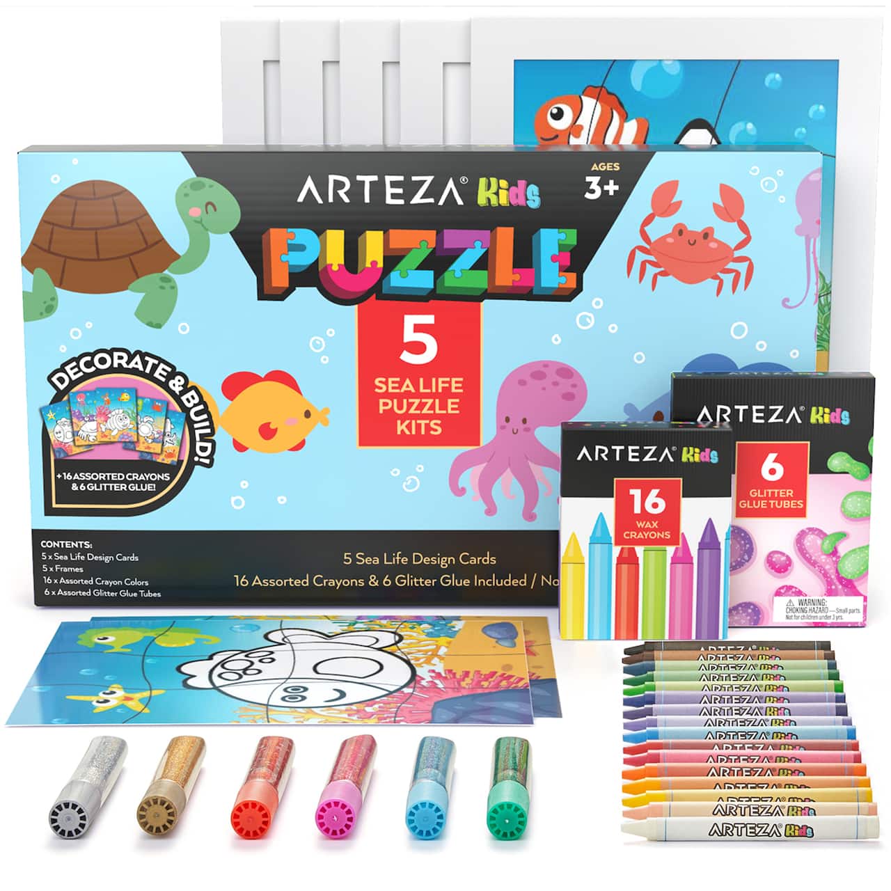 Arteza® Kids Sea Life Jigsaw Puzzle Set, 32 pcs